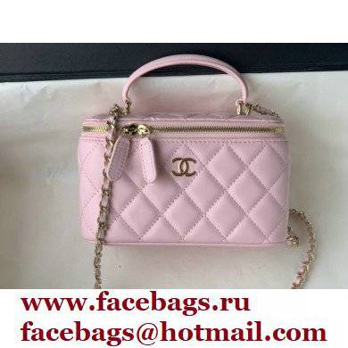 Chanel Lambskin Small Vanity Case with Chain Bag 81190 Pink 2022 - Click Image to Close