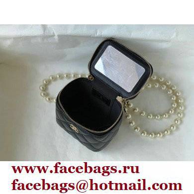 Chanel Mini Pearl Vanity Case Bag 81121 Black 2022 - Click Image to Close