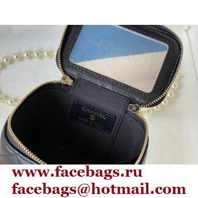 Chanel Mini Pearl Vanity Case Bag 81121 Black 2022 - Click Image to Close