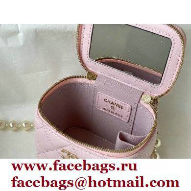Chanel Mini Pearl Vanity Case Bag 81121 Pink 2022 - Click Image to Close