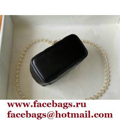 Chanel Small Pearl Vanity Case Bag 81192 Black 2022