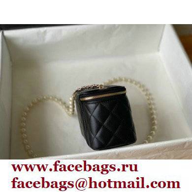 Chanel Small Pearl Vanity Case Bag 81192 Black 2022 - Click Image to Close