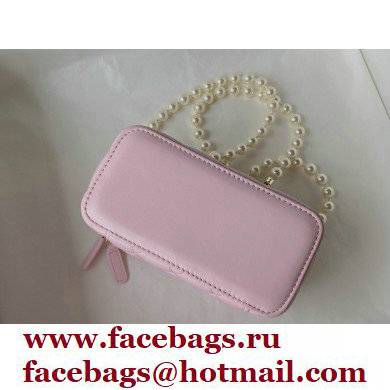 Chanel Small Pearl Vanity Case Bag 81192 Pink 2022