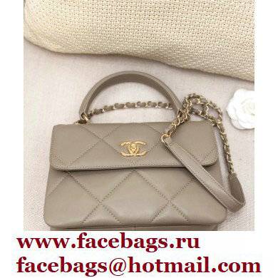 Chanel Trendy CC small Top Handle Bag A92236 gray 2022