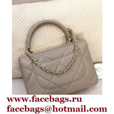 Chanel Trendy CC small Top Handle Bag A92236 gray 2022