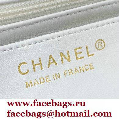 Chanel Tweed Small Classic Flap Bag Creamy 2022 - Click Image to Close