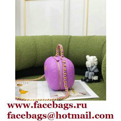 Chanel Vanity Case With Chain Bag AP2699 Purple 2022