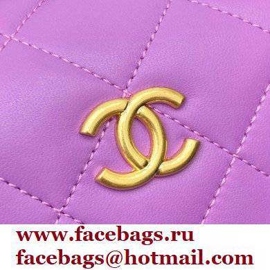 Chanel Vanity Case With Chain Bag AP2699 Purple 2022 - Click Image to Close