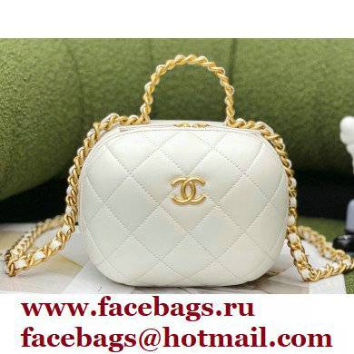 Chanel Vanity Case With Chain Bag AP2699 White 2022