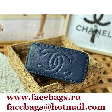 Chanel Vanity Case with Chain Bag AP2846 in Lambskin Navy Blue 2022