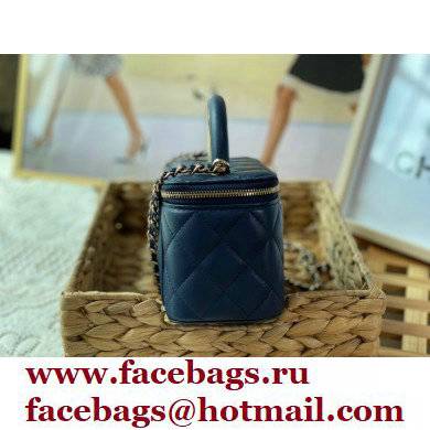 Chanel Vanity Case with Chain Bag AP2846 in Lambskin Navy Blue 2022 - Click Image to Close