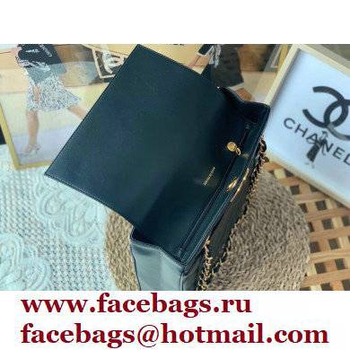 Chanel Vintage Shopping Tote Bag in Lambskin Black A99 2022 - Click Image to Close