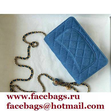 Chanel Wallet On Chian WOC Bag AP1450 Denim Blue 2022 - Click Image to Close