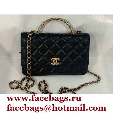 Chanel Wallet on Chain WOC Bag with Chain Handle AP2804 in Lambskin Black 2022