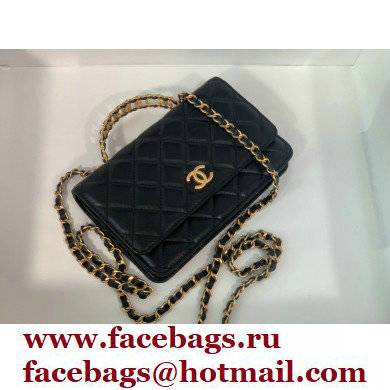 Chanel Wallet on Chain WOC Bag with Chain Handle AP2804 in Lambskin Black 2022