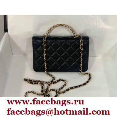 Chanel Wallet on Chain WOC Bag with Chain Handle AP2804 in Lambskin Black 2022 - Click Image to Close
