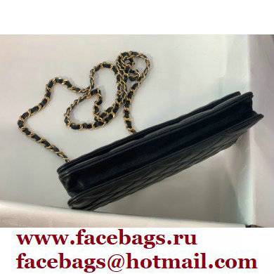 Chanel Wallet on Chain WOC Bag with Chain Handle AP2804 in Lambskin Black 2022 - Click Image to Close