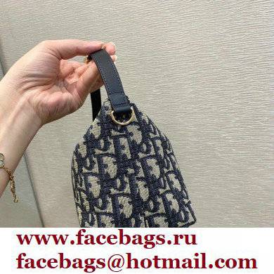 Dior Medium DiorTravel Nomad Pouch Bag in Oblique Blue 2022 - Click Image to Close