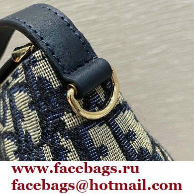 Dior Small DiorTravel Nomad Pouch Bag in Oblique Blue 2022 - Click Image to Close