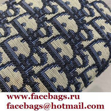 Dior Small DiorTravel Nomad Pouch Bag in Oblique Blue 2022