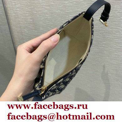 Dior Small DiorTravel Nomad Pouch Bag in Oblique Blue 2022 - Click Image to Close