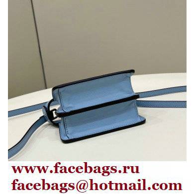 Fendi padded nappa leather Peekaboo ISeeU Micro Bag Blue 2022 - Click Image to Close