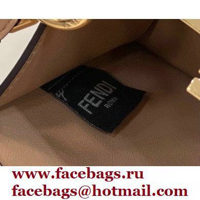 Fendi padded nappa leather Peekaboo ISeeU Petite Bag Apricot 2022