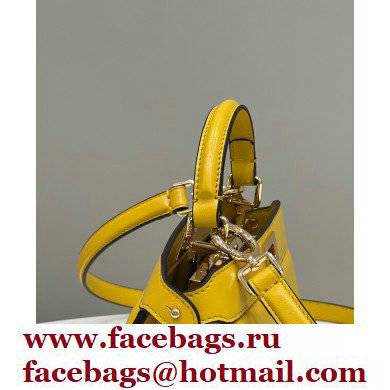 Fendi padded nappa leather Peekaboo ISeeU Petite Bag Yellow 2022