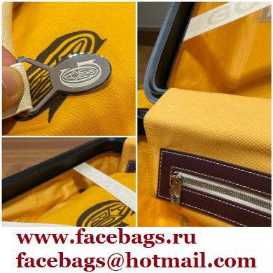 Goyard Carry-on Trolley Travel Luggage Bag 20 inch burgundy/Silver