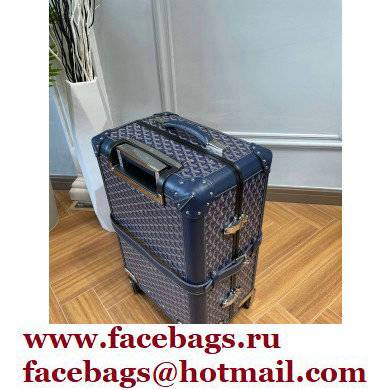 Goyard Carry-on Trolley Travel Luggage Bag 20 inch royal blue/Silver - Click Image to Close