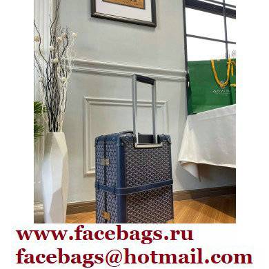 Goyard Carry-on Trolley Travel Luggage Bag 20 inch royal blue/Silver - Click Image to Close