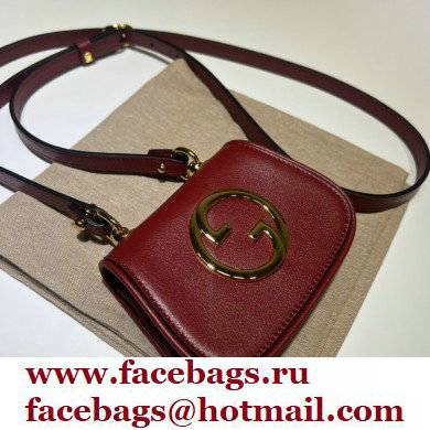 Gucci Blondie card case wallet 698635 leather Burgundy 2022