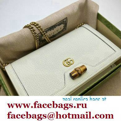 Gucci Diana mini bag with bamboo 696817 White 2022