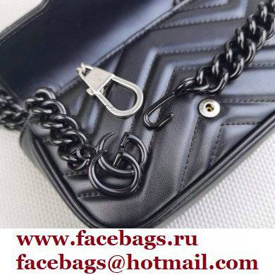Gucci GG Marmont belt bag 699757 Resin Black 2022