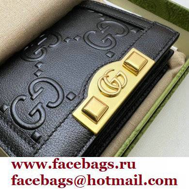 Gucci GG card case wallet 676150 Black 2022