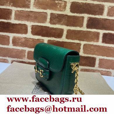 Gucci Horsebit 1955 lizard mini Shoulder bag 675801 Dark Green 2022