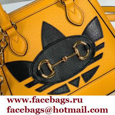 Gucci x Adidas Horsebit 1955 mini Top Handle bag 677212 Yellow 2022