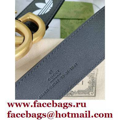 Gucci x Adidas Width 4cm GG Marmont belt Black/Gold 2022
