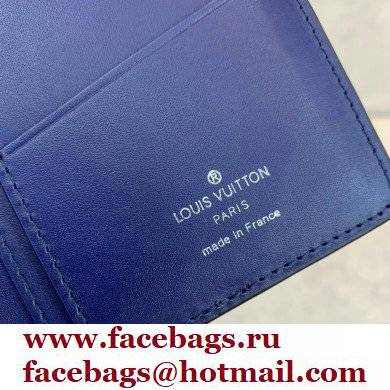 Louis Vuitton Brazza Wallet M81405 Blue Monogram Bandana Print
