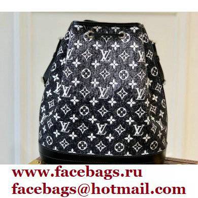 Louis Vuitton Petit Noe Bucket Bag Denim Black