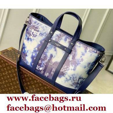 Louis Vuitton Tote Journey Bag M20553 Blue Monogram Bandana Print