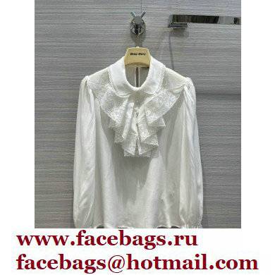 MIU MIU WHITE LACE shirt 2022 - Click Image to Close