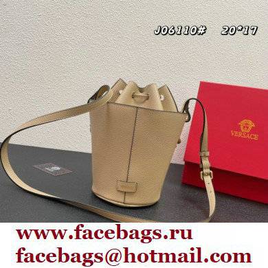 Versace La Medusa Chain Bucket Bag Beige