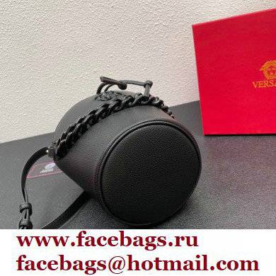 Versace La Medusa Chain Bucket Bag Black - Click Image to Close