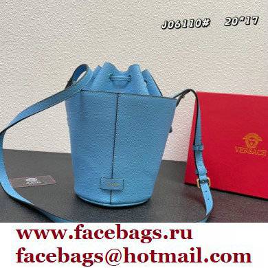 Versace La Medusa Chain Bucket Bag Blue - Click Image to Close