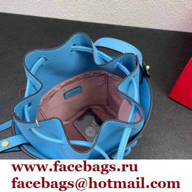 Versace La Medusa Chain Bucket Bag Blue - Click Image to Close