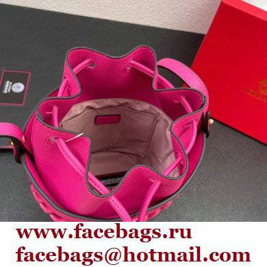Versace La Medusa Chain Bucket Bag Fuchsia