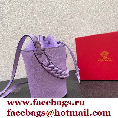 Versace La Medusa Chain Bucket Bag Lilac