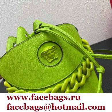 Versace La Medusa Chain Bucket Bag Lime Green - Click Image to Close
