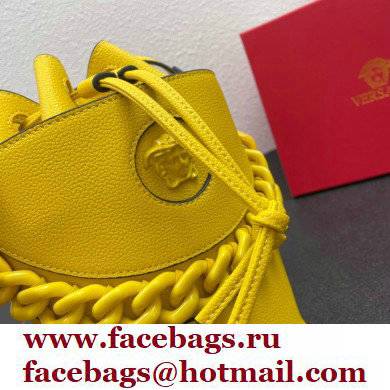 Versace La Medusa Chain Bucket Bag Yellow - Click Image to Close